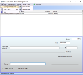 Star Check Writer screenshot 2