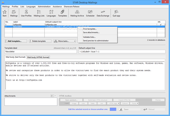 STAR Desktop Mailings screenshot 12