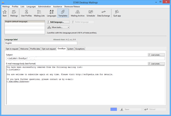 STAR Desktop Mailings screenshot 9