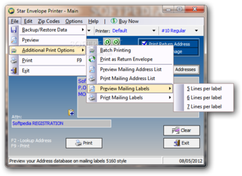 Star Envelope Printer Pro screenshot 3