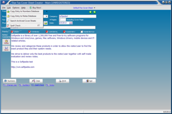 Star Fax Cover Sheet Creator screenshot 4