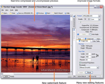 Stardust Image Encoder 2004 screenshot 2