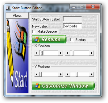 Start Button Editor screenshot