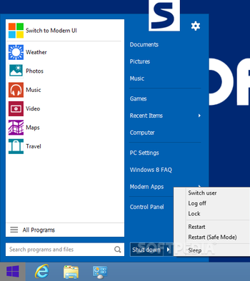 Start Menu 8 screenshot