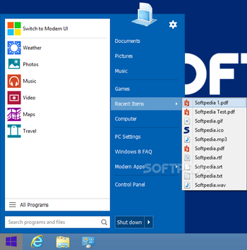 Start Menu 8 screenshot 2