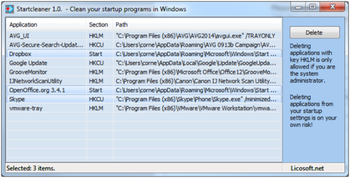 Startcleaner screenshot