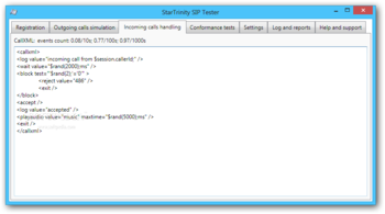 StarTrinity SIP Tester screenshot 2