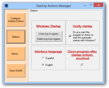 StartUp Actions Manager screenshot 2