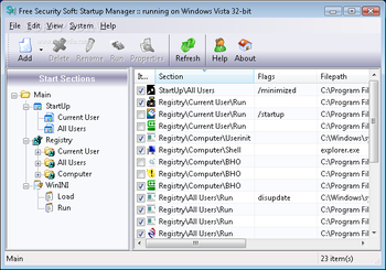 Startup Manager screenshot