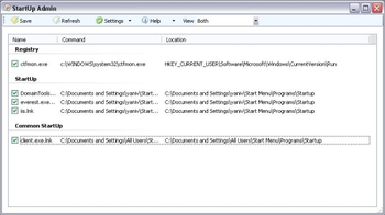 StartUpAdmin screenshot