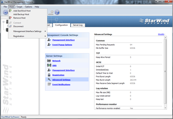 StarWind iSCSI SAN screenshot 3