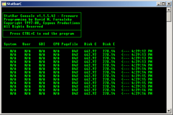 StatBar Console screenshot