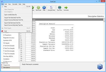 StatCalc screenshot 2