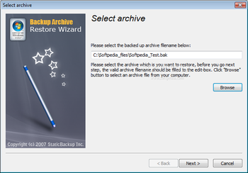 Static Windows Mail Backup Free screenshot 3