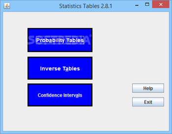 Statistics Tables screenshot