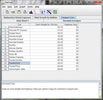 StatTools screenshot