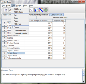 StatTools screenshot 3