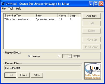 Status Bar Javascript Magic screenshot 3