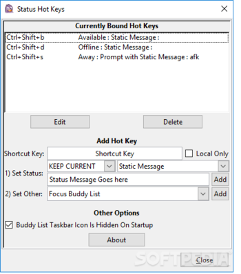 Status Hot Keys screenshot 3