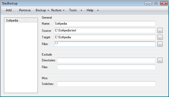 StaxBackup screenshot