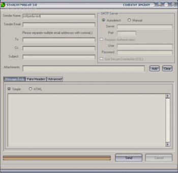 Stealth Mailer screenshot
