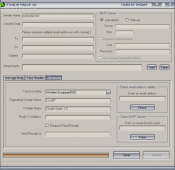 Stealth Mailer screenshot 2