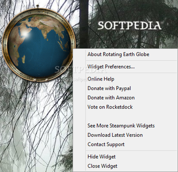 Steampunk Rotating Earth Widget screenshot