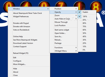 Steampunk Thermionic Nixie Tube Xwidget screenshot 2