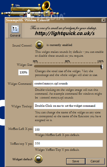 Steampunk Volume XWidget screenshot 3