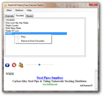 SteelSoft Internet Radio screenshot 2