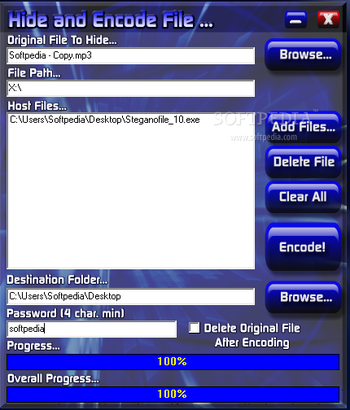 Steganofile screenshot 2