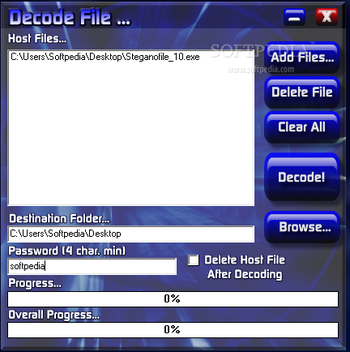 Steganofile screenshot 3
