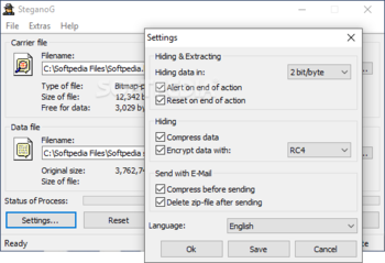 SteganoG screenshot 2
