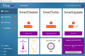 Steganos Tuning PRO screenshot