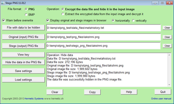 Stego PNG screenshot