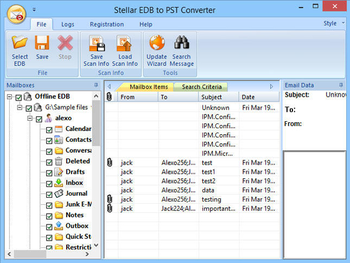Stellar EDB to PST Converter screenshot