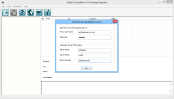 Stellar GroupWise to Exchange Migrator screenshot
