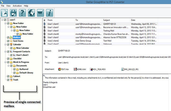 Stellar GroupWise to PST Converter screenshot
