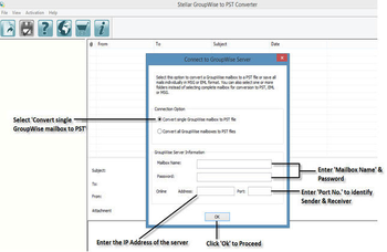 Stellar GroupWise to PST Converter screenshot 2