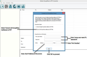 Stellar GroupWise to PST Converter screenshot 3