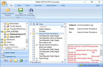 Stellar OLM to PST Converter screenshot 2