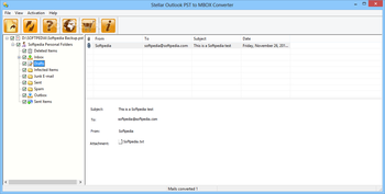 Stellar Outlook PST to MBOX Converter screenshot