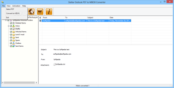 Stellar Outlook PST to MBOX Converter screenshot 3