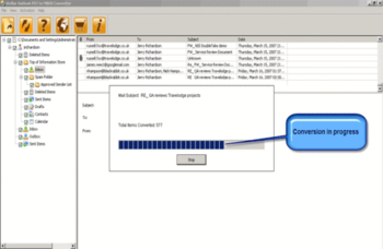 Stellar Outlook PST to MBOX Converter screenshot