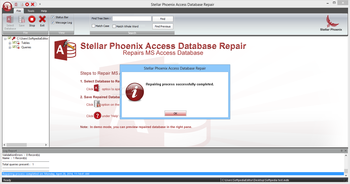 Stellar Phoenix Access Database Repair screenshot