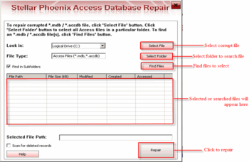 Stellar Phoenix Access Database Repair screenshot 3