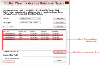 Stellar Phoenix Access Database Repair screenshot 4