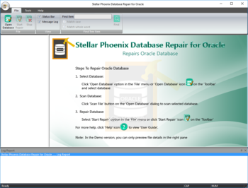 Stellar Phoenix Database Repair for Oracle screenshot