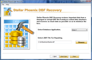 Stellar Phoenix DBF Recovery screenshot