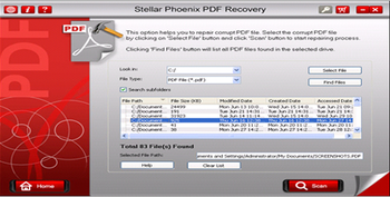 Stellar Phoenix PDF Recovery screenshot 2